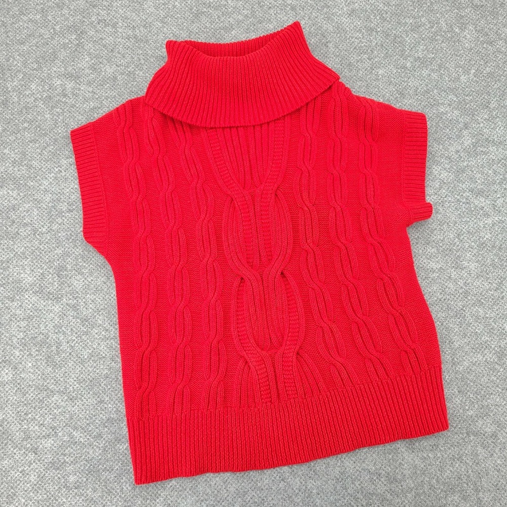 Talbots Sweater Womens Size MP Medium Petite Turtleneck Cable Knit Wool Blend - Picture 8 of 8